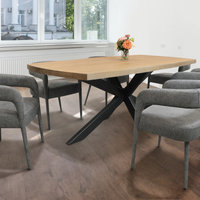 Logan 7-Piece Dining Set With 82" Dining Table And 6 Galway Gray Side ...
