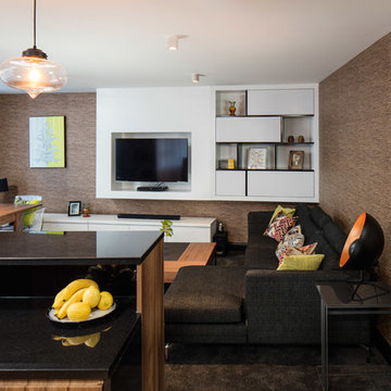 Modern open space living room