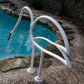 Dolphin Swimming P{oil Railing