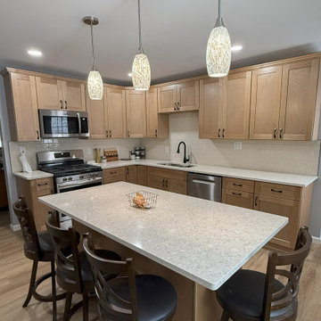 Modern Kitchen Remodel Done in Sandstone Colored Cabinets