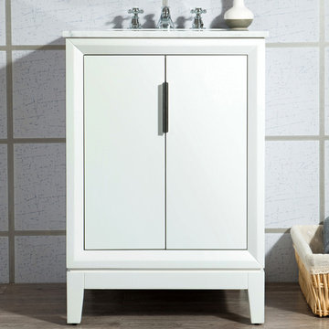 Elizabeth 24" With F2-0009 Faucet in Chrome - Pure White