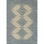 Momeni - Momeni Anatolia Machine Made Traditional Area Rug Ivory 7'9" X 9'10" - The pastel color palette of the Anatolia Collection presents the softer side of tribal style. Subdued shades of pink, baby blue and brown fill the field and ornamental rug borders with classical medallions and vine and dot motifs. Crafted in an innovative combination of natural wool and nylon threads, modern machining mimics ancestral weaving techniques to create a series of chic floor coverings that are superior in beauty and performance.