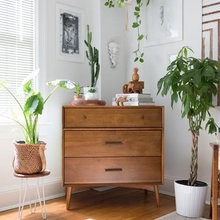 Emerald/Cream/Grey MidCentury Zen with Wood