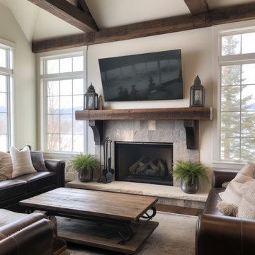 Gorgeous Fireplace Mantels with Wooden Corbels