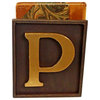 Classic Monogrammed Gold Letter Single Book End Iron Personalized Decor Gift