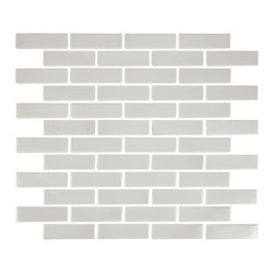 MosaicArt Epic Warm Grey 1x3 Brick Mosaic - Wall And Floor Tile