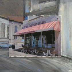 Mixed Media Art "Brady Street Sciortino Bakery" - Mixed Media Art