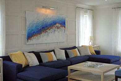 Family room - contemporary family room idea in New York