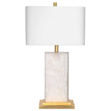 Lave White Stone Table Lamp