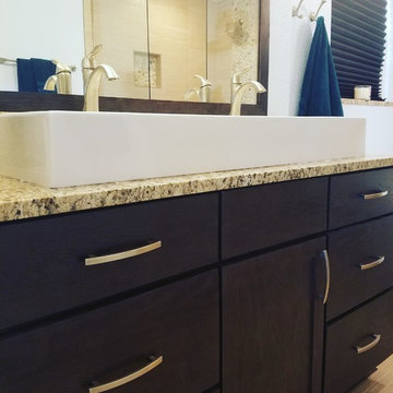 River rock washroom