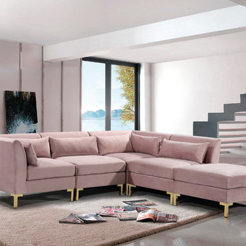Chic Home Girardi Sectional Sofa, Blush