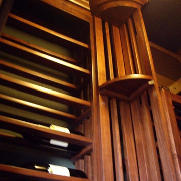 Lattice Mini Quarter Round Shelf Wine Cellar Design Texas