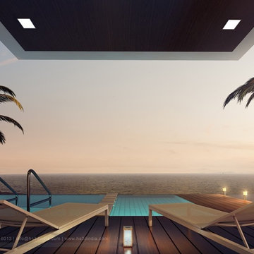 Beach House 3D Exterior Design Ideas, 3D Visualization, 3D CGI Images, 3D Scene