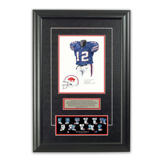 Framed Evolution History Denver Broncos Uniforms Print —