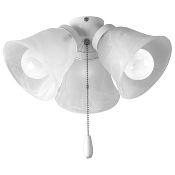 Progress AirPro Collection 3-Light Ceiling Fan Light P2642-30WB, White