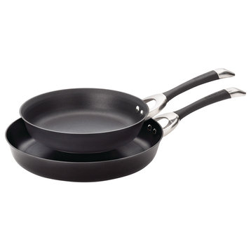 Symmetry Hard-Anodized Nonstick 10" And 12" French Skillets, Black