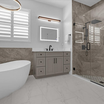 From Dated to Dazzling Complete Master Bathroom Makeover