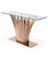 Gatsby Console Table, Lux Glam Rosegold Modern Entryway Table Glass Top