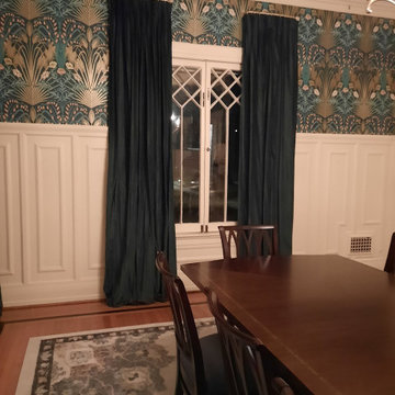 French Return Velvet Drapery Install on Walton Way