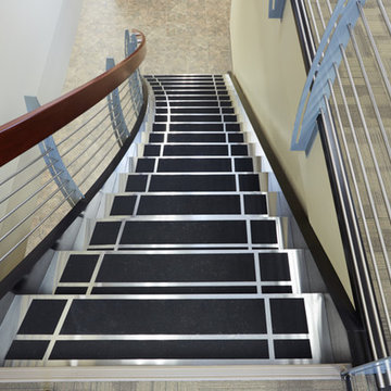 Stainless Clad Treads with Custom Railing