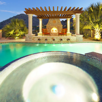 Swimming Pool & Spa and Pergola with Fireplace