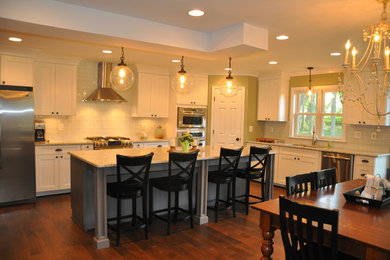 Example of a transitional home design design in Baltimore
