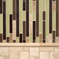 Aspen Interlocking Glass And Ivory Travertine - Tile