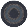 Colonial Mills Rug Corsair Banded Round, Navy, 9x9'