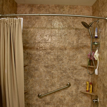 Warm Full Bathroom Update