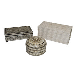 Decorative Ivory Box Set of 3 - Products