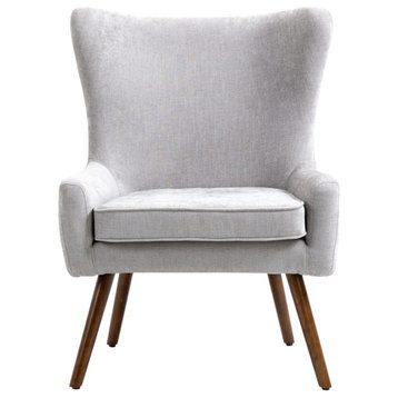 Claudie Wing Back Accent Chair, Gray