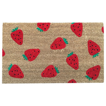 Hand Painted "Strawberry" Pattern Doormat