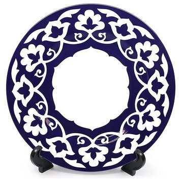 Royalty Porcelain 6-pc Russian Fine Blue Floral Set of Plates for 6 (Dinner)