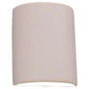 Everly Half Cylinder Outdoor Wall Light, Bisque Terra Cotta, Closed Top