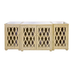 Worlds Away Big Sur Limed Oak 3 piece media cabinet - Media Cabinets