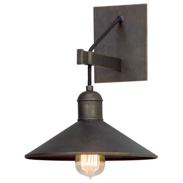 Troy Lighting B5421 McCoy 1 Light 10"W Hand Worked Wall Sconce - Vintage Bronze