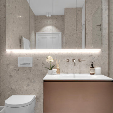 Bathroom of an interior styling project in Mayfair, London