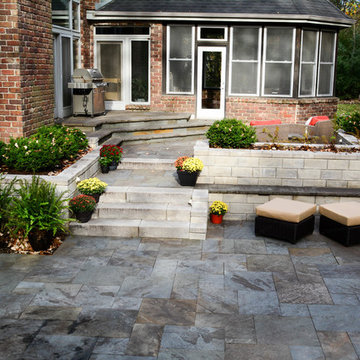 St. Charles Backyard Blue Stone Makeover