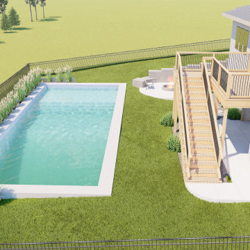Elevated Deck & Poolside Backyard Escape