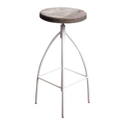 C.G. Sparks - Branson Bar Stool - White - Bar Stools And Counter Stools
