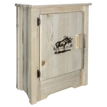 Montana Woodworks Homestead Pine Wood Accent Cabinet in Natural