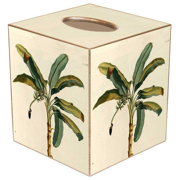 TB2450- Antique Palm Tree Tissue Box Cover