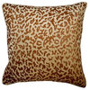 Gold Decorative Pillow Cover, Animal Printed Velvet 12"x12" Velvet, Roar