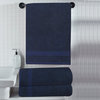 A1HC Bath Towel Set, 100% Ring Spun Cotton, Ultra Soft, Mood Indigo, 12 Piece Towel Set