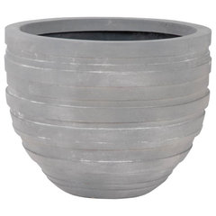 Tall Terracotta White Planter