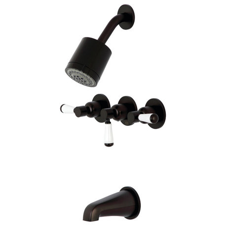 KBX8135DPL Paris Three-Handle Tub & Shower Faucet, Oil Rubbed Bronze