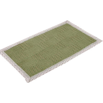 Beautiful and Simple Pure Green Cotton Home Decorative Doormat