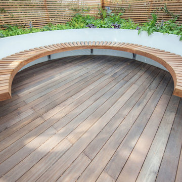 Intergrated IPE Wood Bench