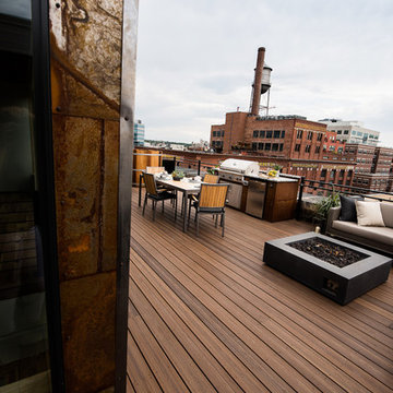 Downtown Living Rooftop Deck -- Envision Distinction Spiced Teak composite deck