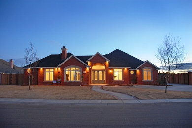 Huge mediterranean exterior home idea in Other